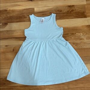 Members Mark Dress Girls' Light Blue Sleeveless Knit Play Dress 6/6X